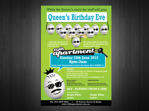 Queens Birthday Eve flyer design contest | Flyer Design by neboica