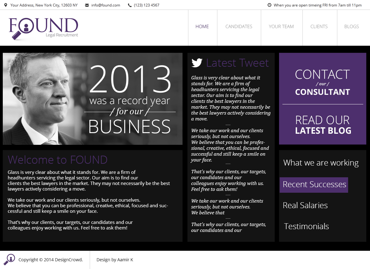 Web Design by aamirkay for this project | Design #3283580