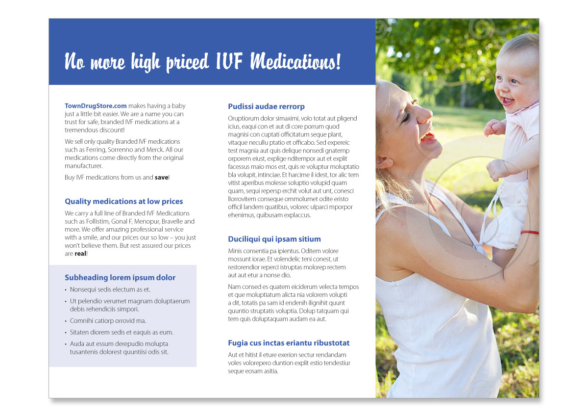 Brochure Design by JayTee for Broder Pharmacy - TownDrugStore.com | Design #810236