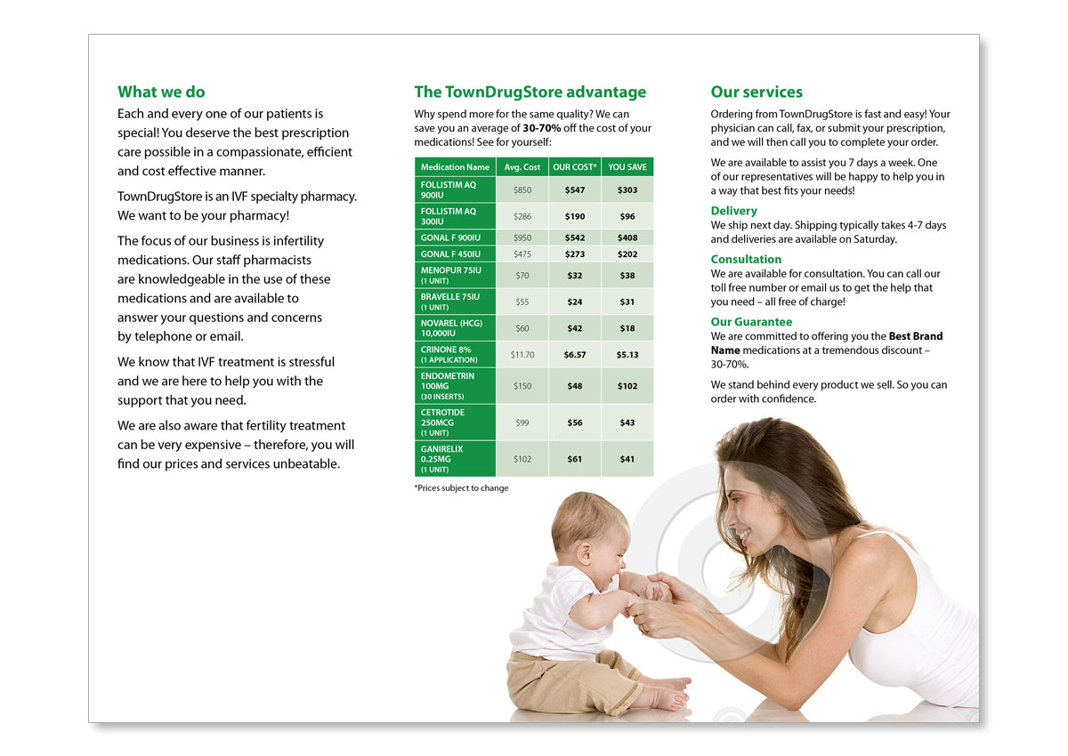 Brochure Design by JayTee for Broder Pharmacy - TownDrugStore.com | Design #817591