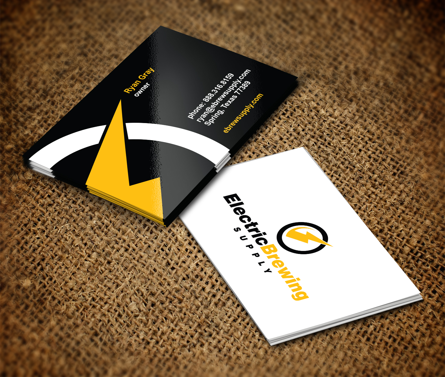 Business Card Design by pecas for Electric Brewing Supply, LLC | Design #3308536