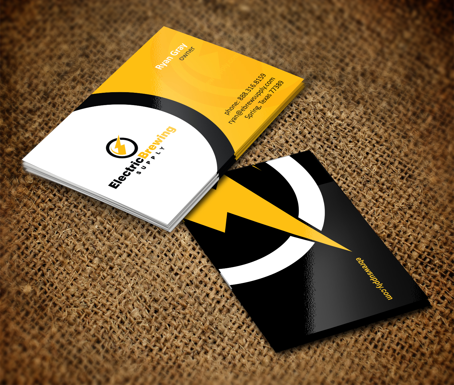 Business Card Design by pecas for Electric Brewing Supply, LLC | Design #3308542