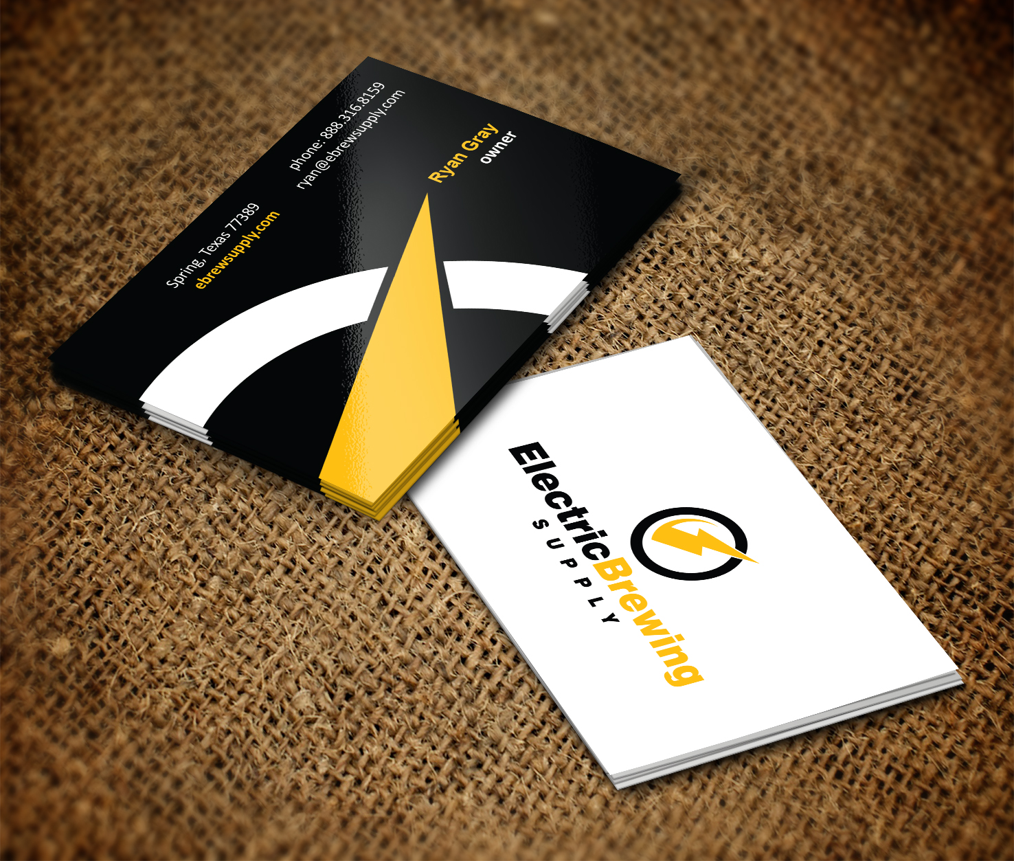 Business Card Design by pecas for Electric Brewing Supply, LLC | Design #3308564