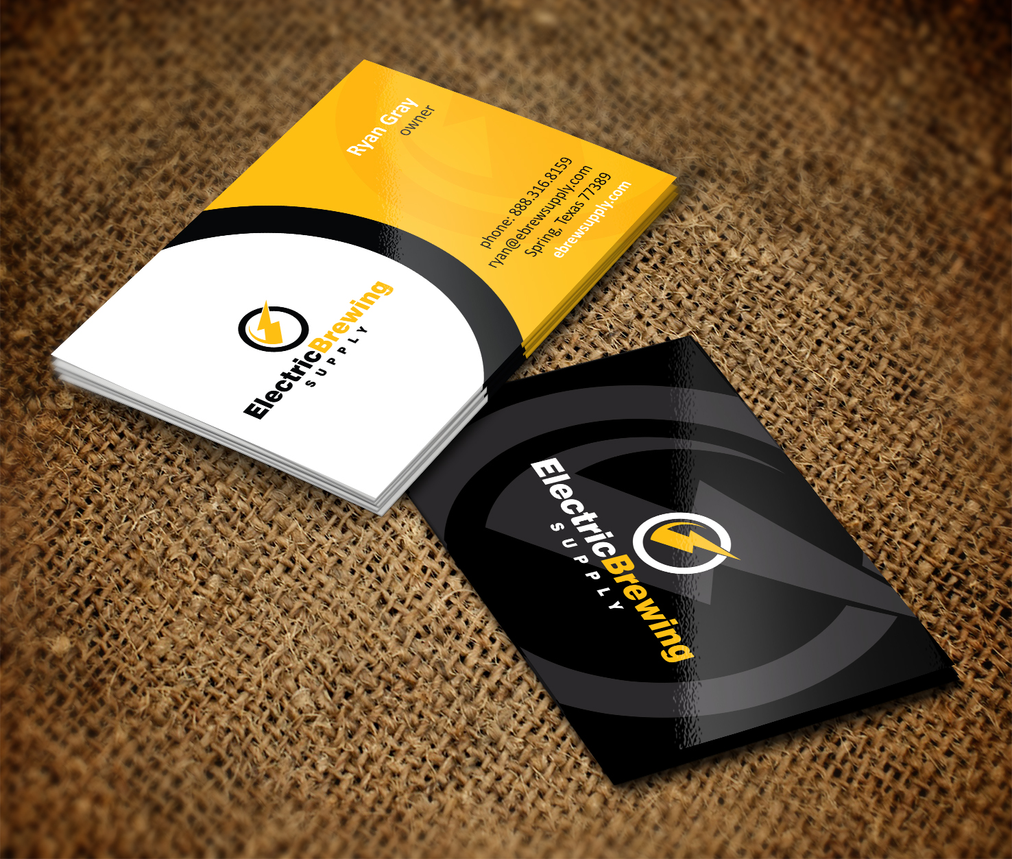 Business Card Design by pecas for Electric Brewing Supply, LLC | Design #3314528