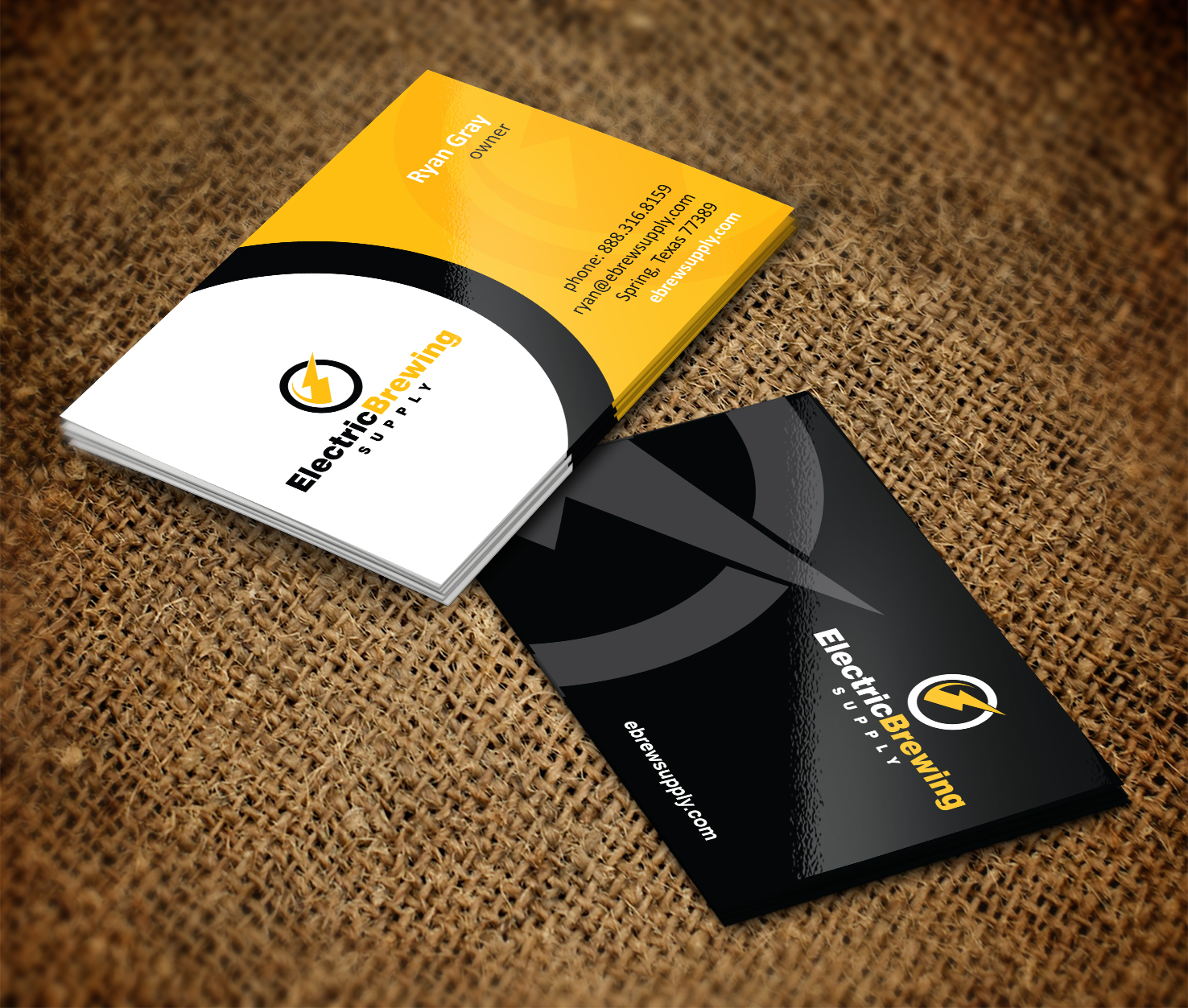 Business Card Design by pecas for Electric Brewing Supply, LLC | Design #3314557