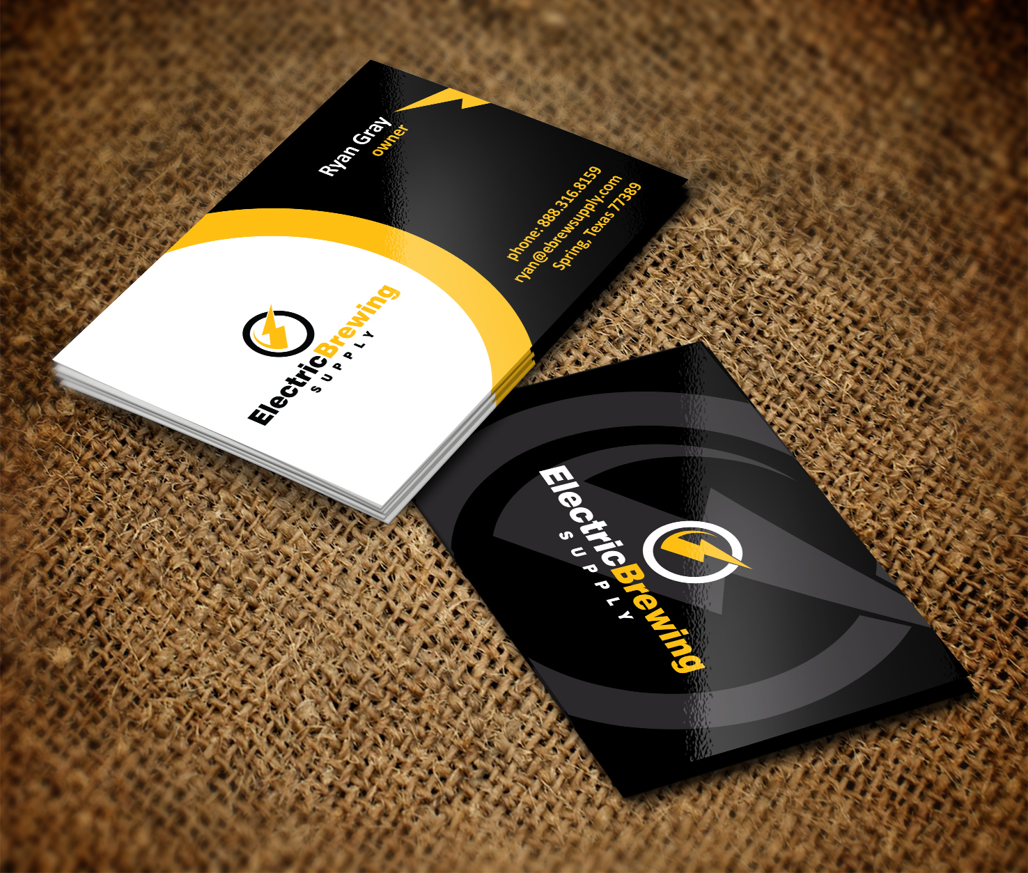 Business Card Design by pecas for Electric Brewing Supply, LLC | Design #3314894