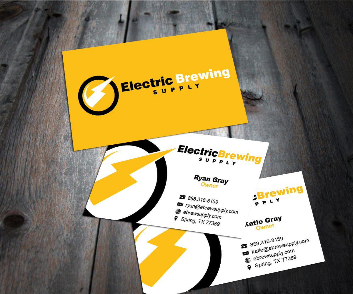 Business Card Design by Sarah Haroon for Electric Brewing Supply, LLC | Design #3294265