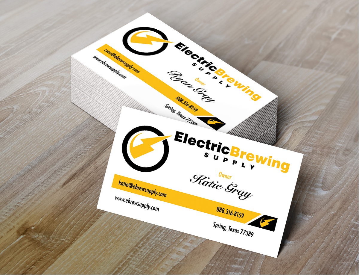 Business Card Design by Anooshaa Kachhia for Electric Brewing Supply, LLC | Design #3309686