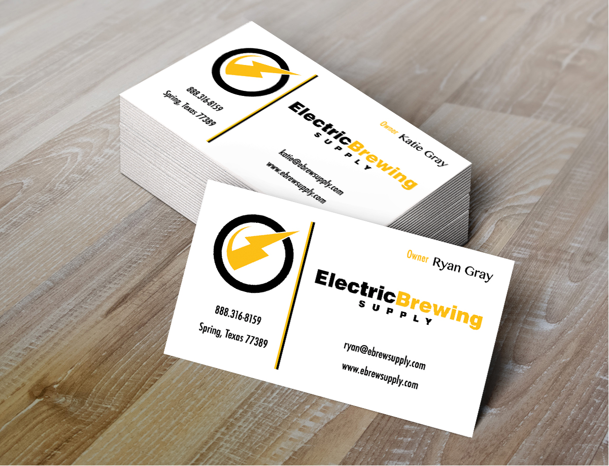 Business Card Design by Anooshaa Kachhia for Electric Brewing Supply, LLC | Design #3309692