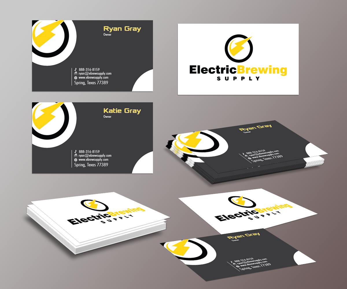 Business Card Design by kousik for Electric Brewing Supply, LLC | Design #3295176