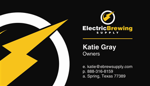 Business Card Design by cogarzzz for Electric Brewing Supply, LLC | Design: #3311685