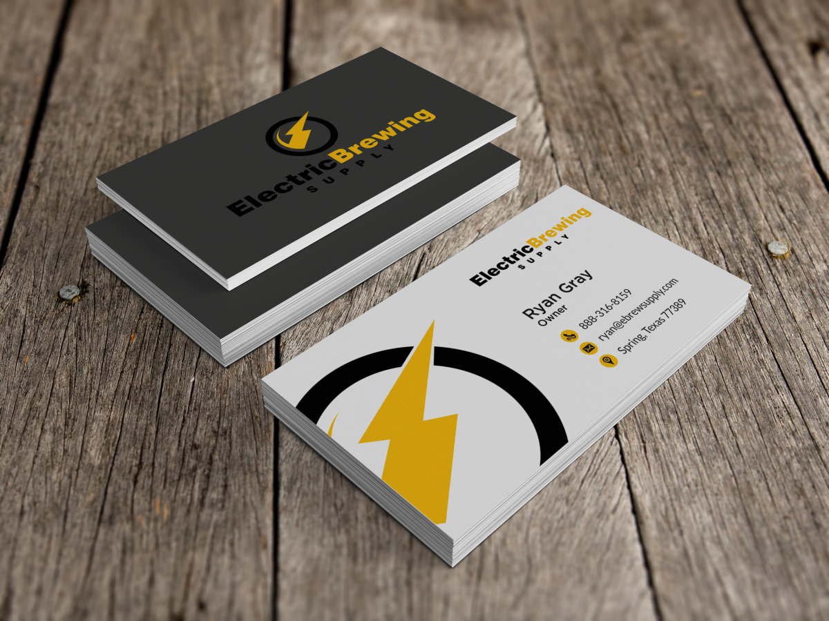 Business Card Design by HYPdesign for Electric Brewing Supply, LLC | Design #3301558