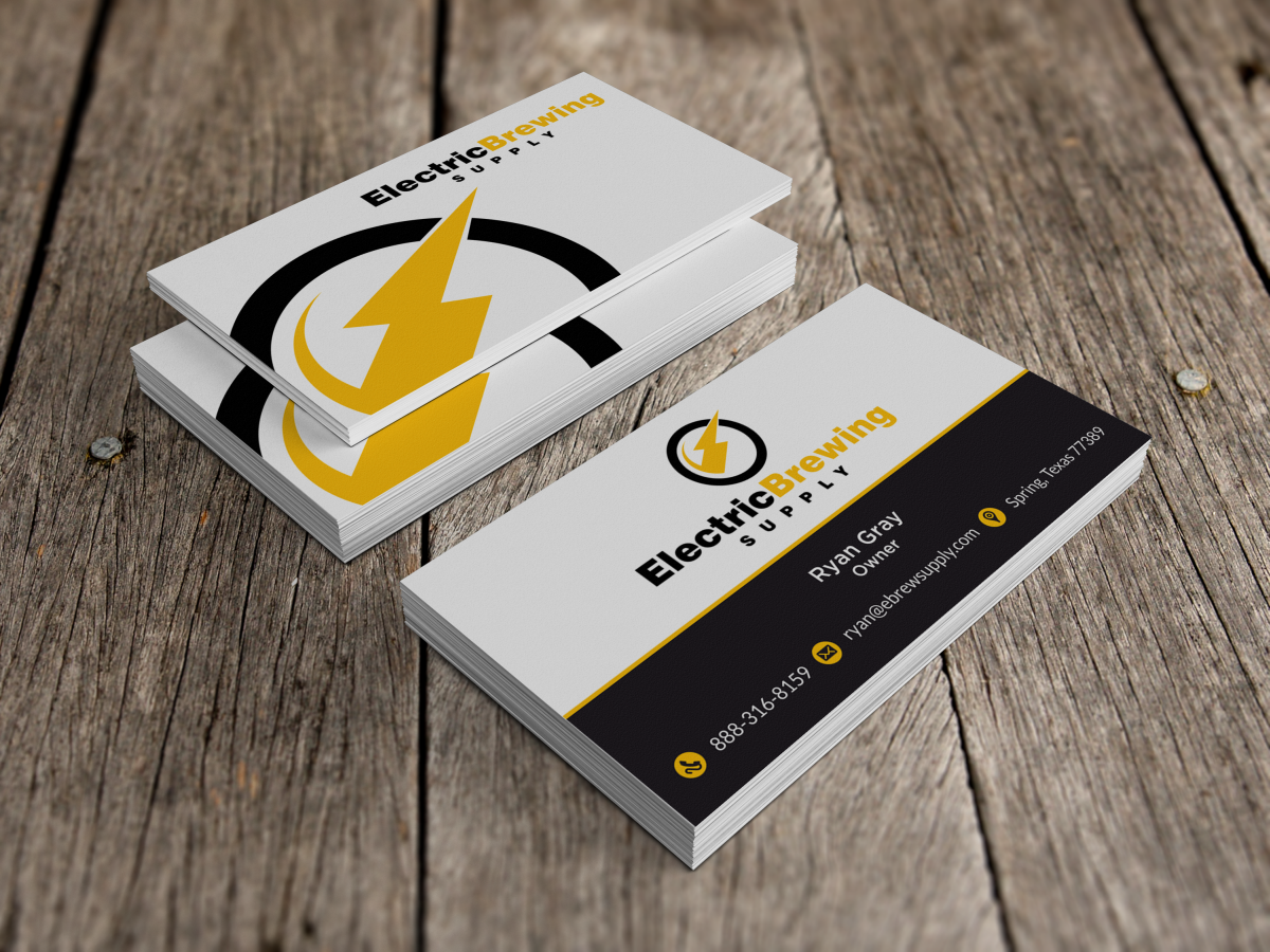 Business Card Design by HYPdesign for Electric Brewing Supply, LLC | Design #3301564