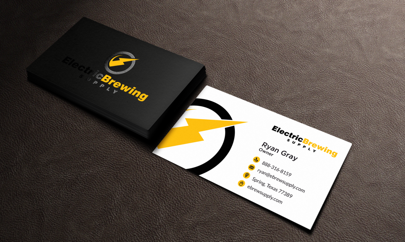 Business Card Design by HYPdesign for Electric Brewing Supply, LLC | Design #3301838