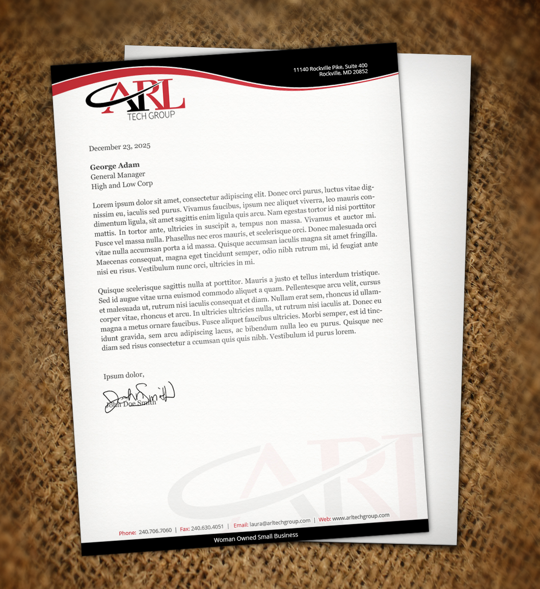 Letterhead Design by Nelsur for this project | Design #3297719