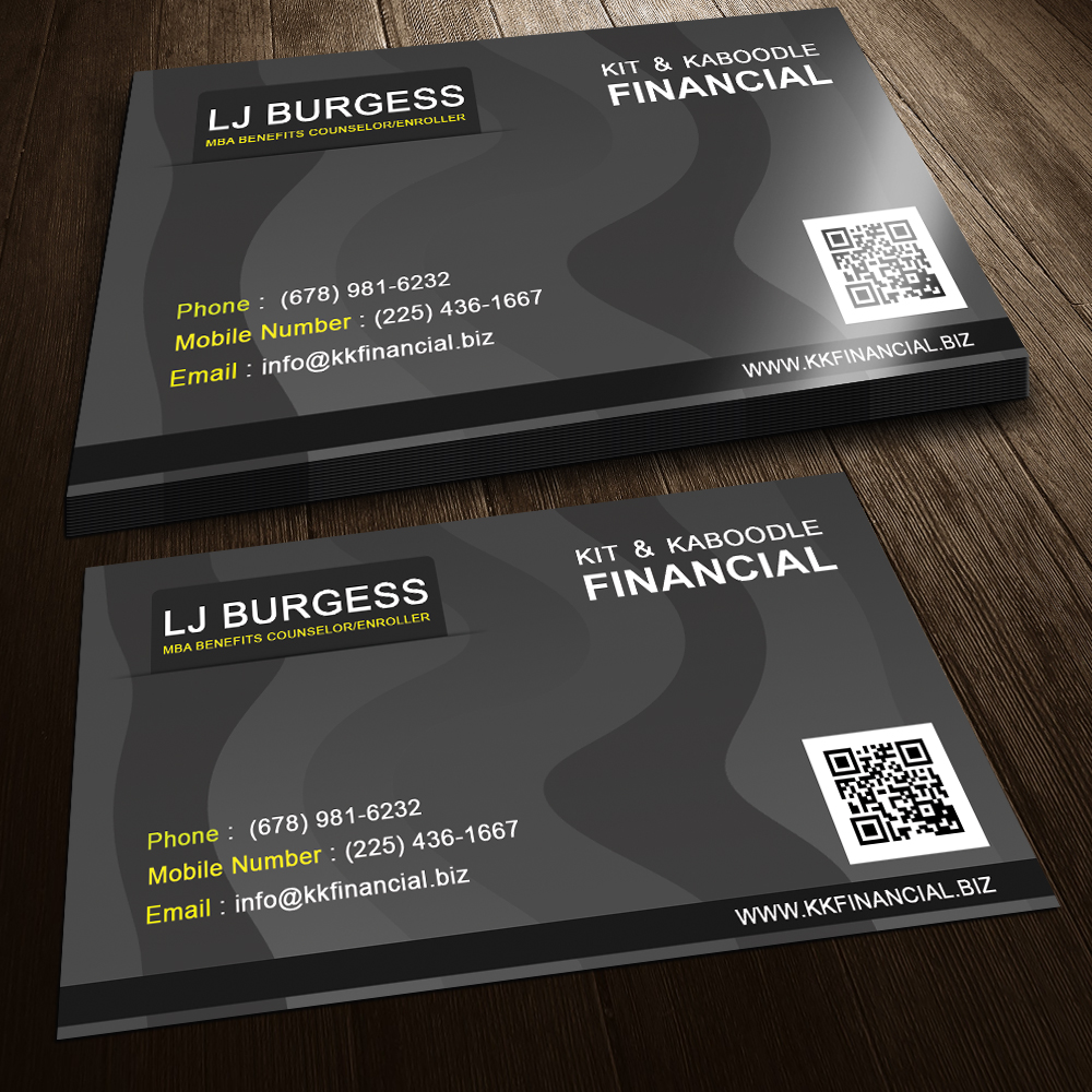 Business Card Design by Sandaruwan for Kit & Kaboodle Financial | Design #3299684