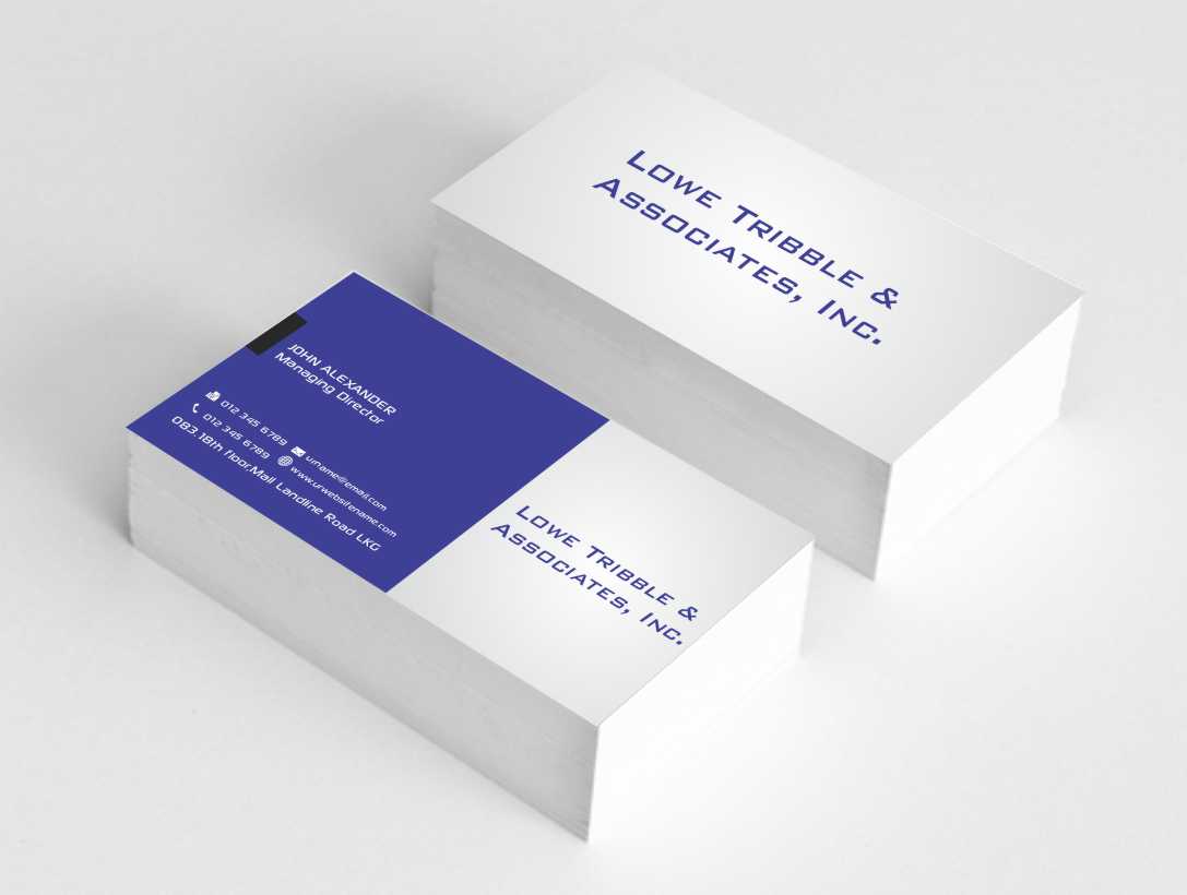 Business Card Design by AwsomeD for Lowe Tribble & Associates, Inc. | Design #3326345