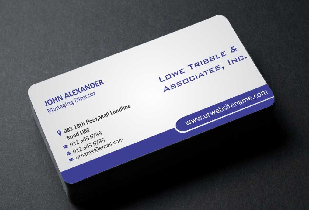 Business Card Design by AwsomeD for Lowe Tribble & Associates, Inc. | Design #3326355