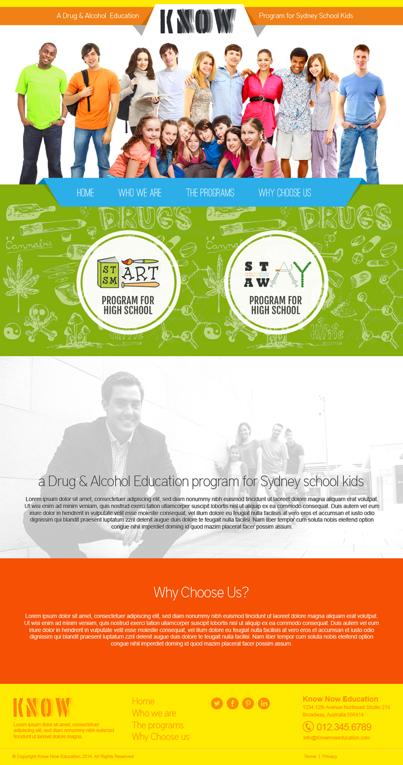 Web Design by jeckx2 for Know Now Education | Design #3342628