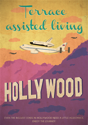 Create cool iconic vintage style  California poster art  for Assisted Living Community | Diseño de Póster por James Hamilton
