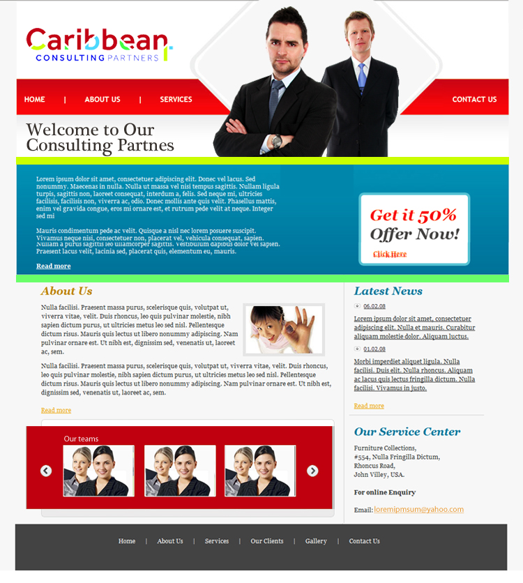 Web-Design von Oulans für Caribbean Consulting Partners LLC | Design #3434787