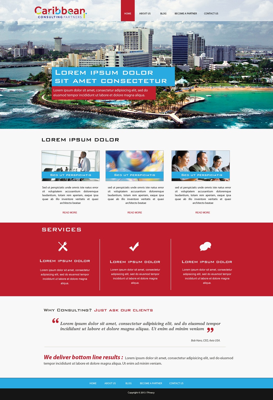 Web Design by Kuldeepak for Caribbean Consulting Partners LLC | Design #3397447