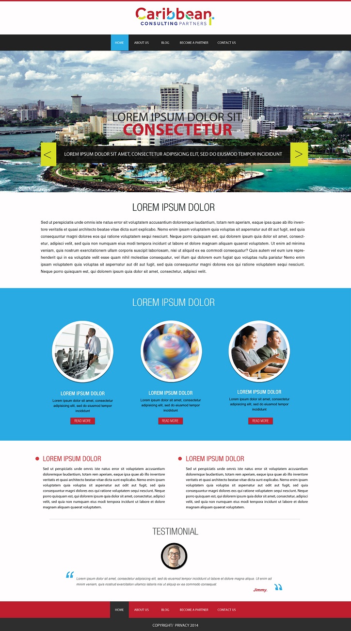 Web Design by Kuldeepak for Caribbean Consulting Partners LLC | Design #3397452