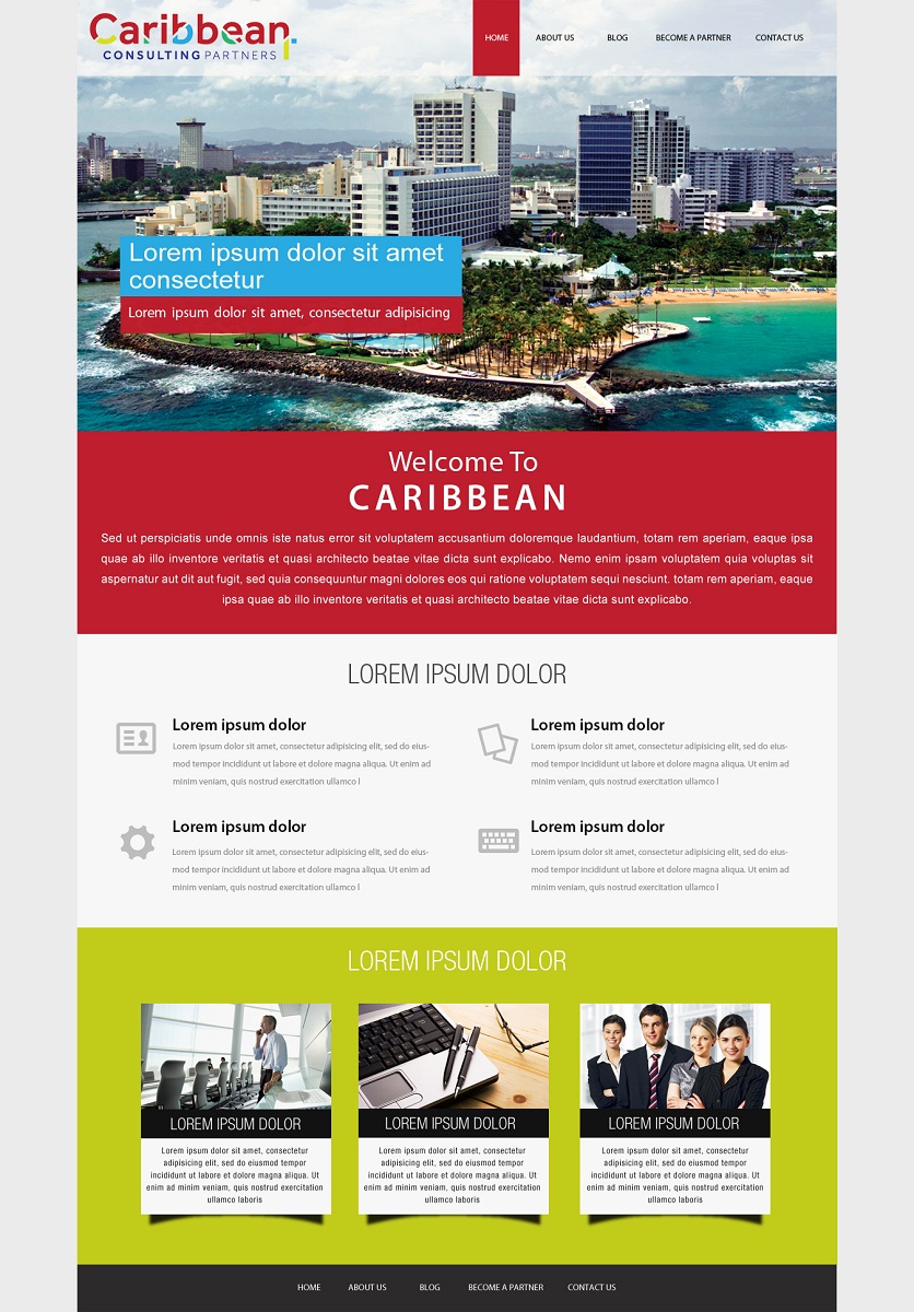 Web Design by Kuldeepak for Caribbean Consulting Partners LLC | Design: #3403422