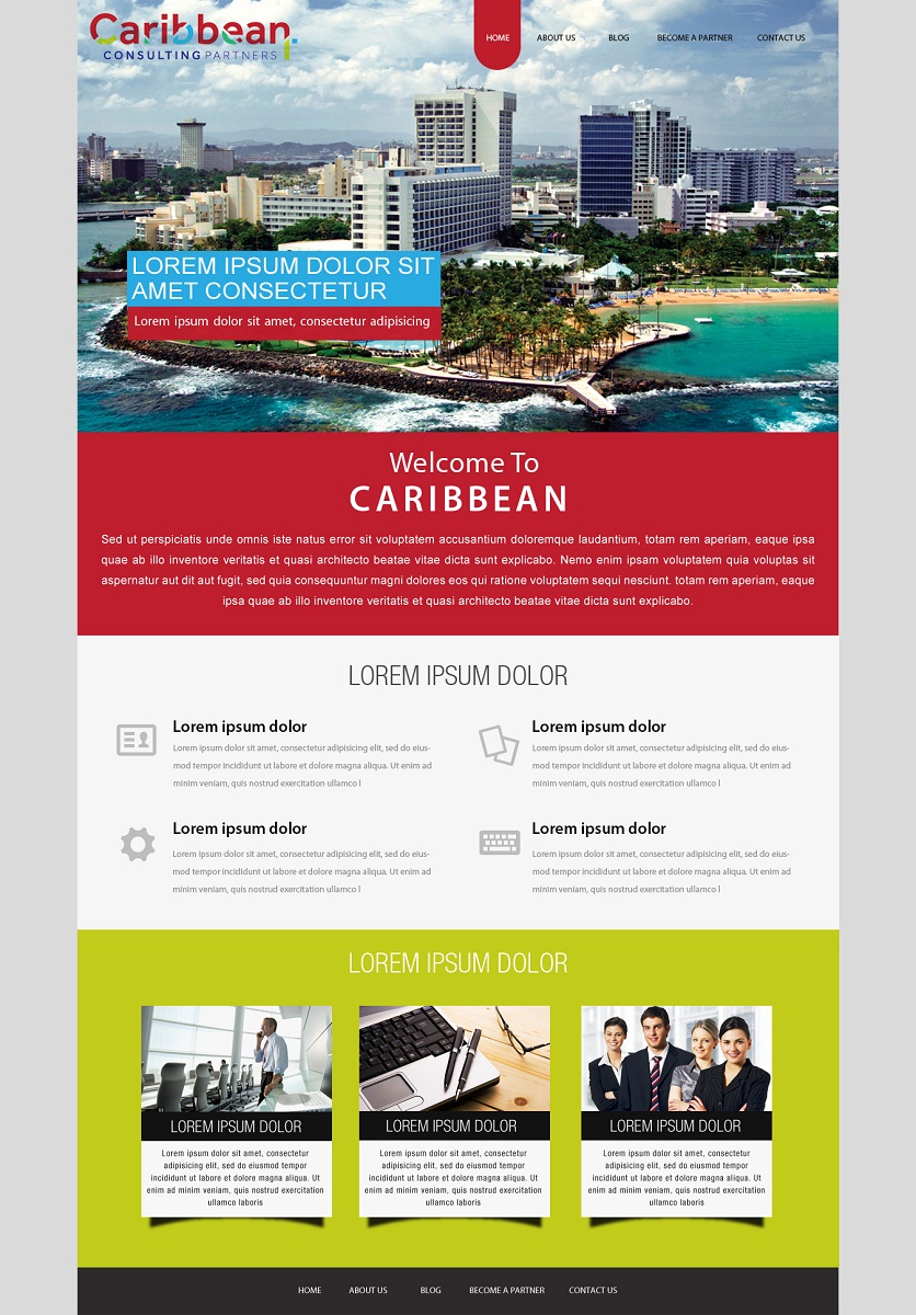 Web Design by Kuldeepak for Caribbean Consulting Partners LLC | Design #3403424