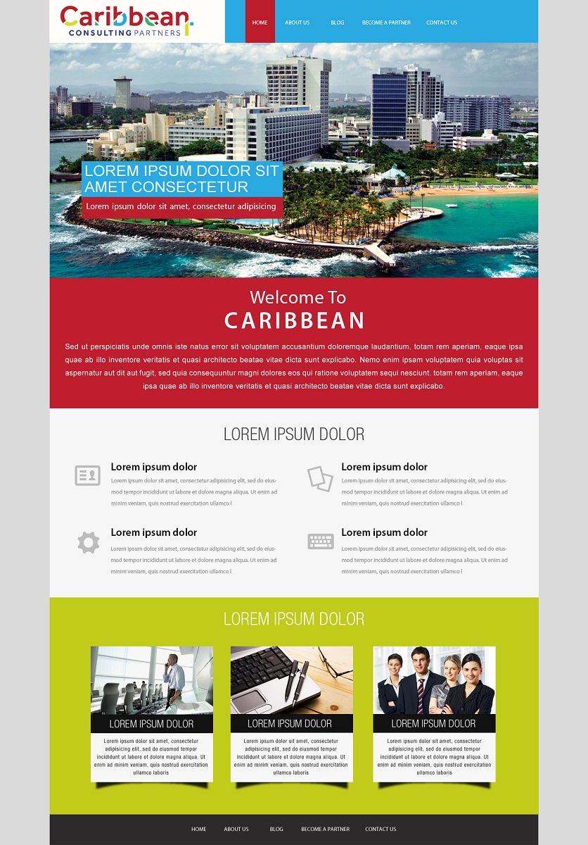 Web Design by Kuldeepak for Caribbean Consulting Partners LLC | Design #3403429