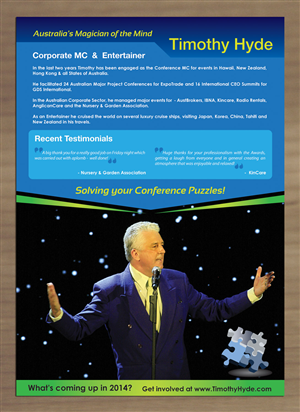 Timothy Hyde - Corporate MC & Entertainer | Flyer Design by Sbss