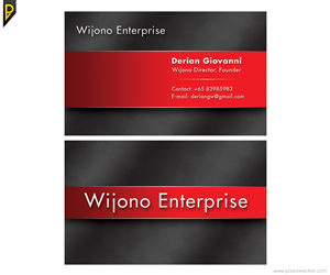 Business Card Design by poisonvectors for Wijono Enterprise. Pte. Ltd | Design #3355203