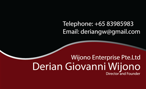 Business Card Design by mabonifas for Wijono Enterprise. Pte. Ltd | Design #3297132