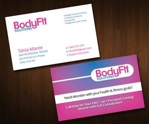 Business Card Design Project for Female Personal Trainer | Diseño de Tarjeta de Presentación por ZETA