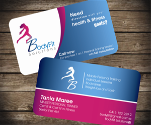 Business Card Design Project for Female Personal Trainer | Diseño de Tarjeta de Presentación por Aaaron