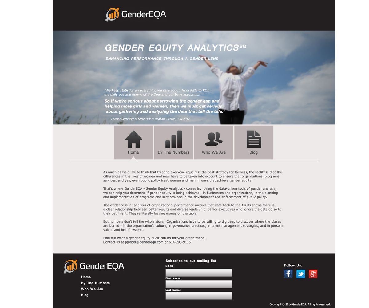Web Design by Turkii for GenderEQA | Design #3314475