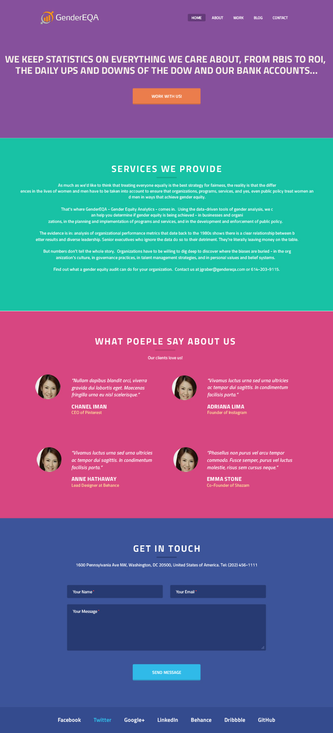 Web Design by Design Dude for GenderEQA | Design #3327952