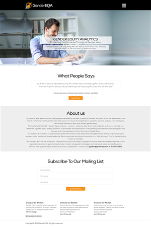 Web Design by TechWise for GenderEQA | Design #3315903