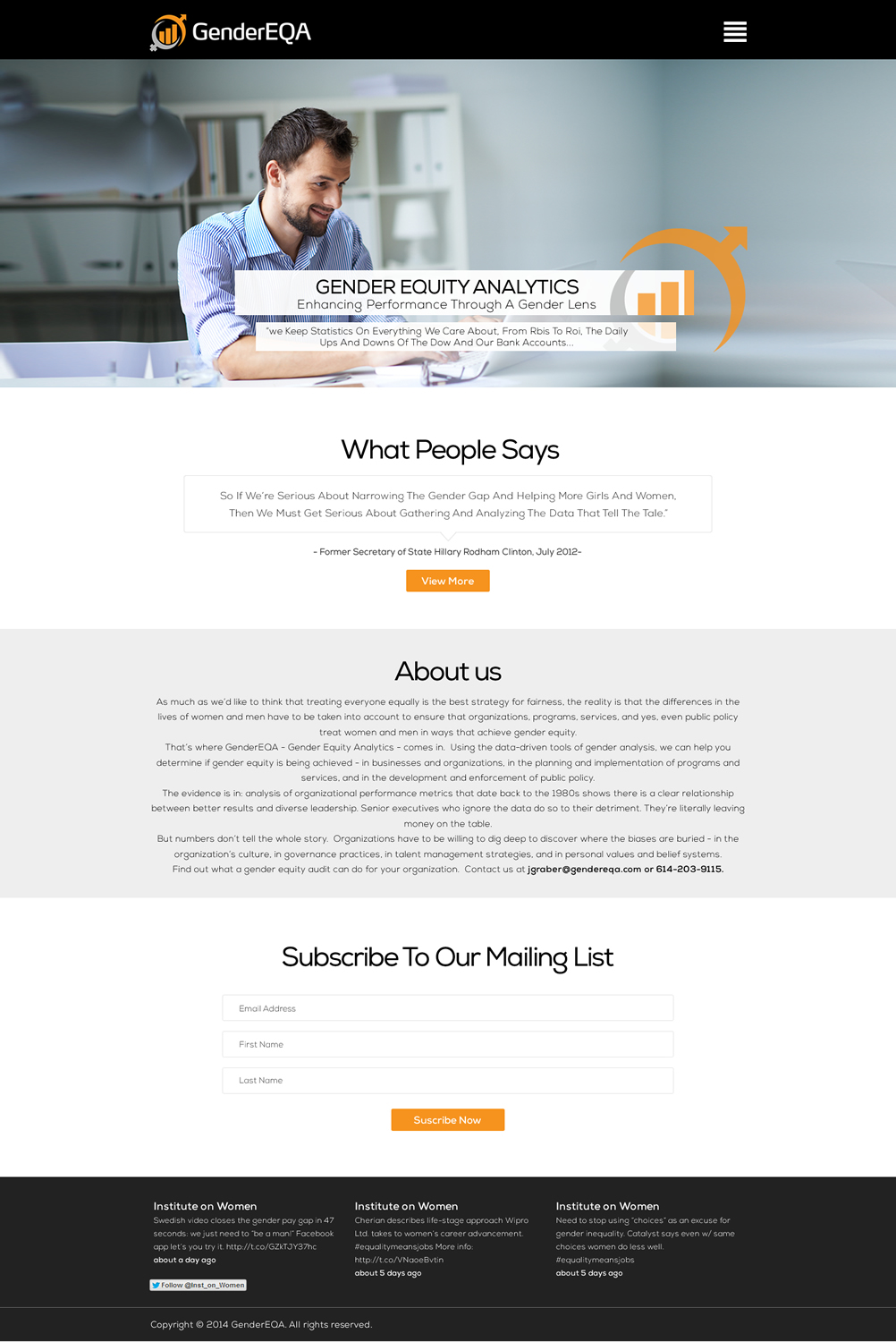Web Design by TechWise for GenderEQA | Design #3315923