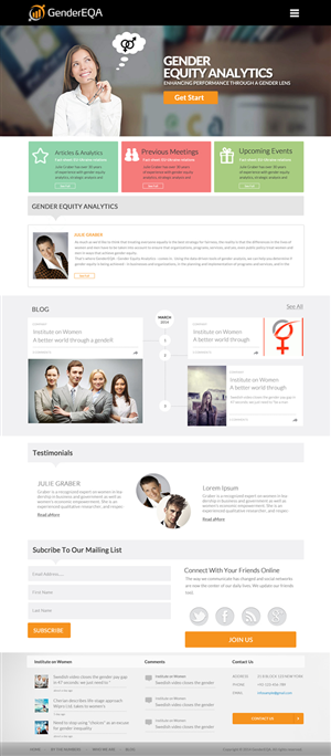 Diseño Web por TechWise para GenderEQA | Diseño: #3315944