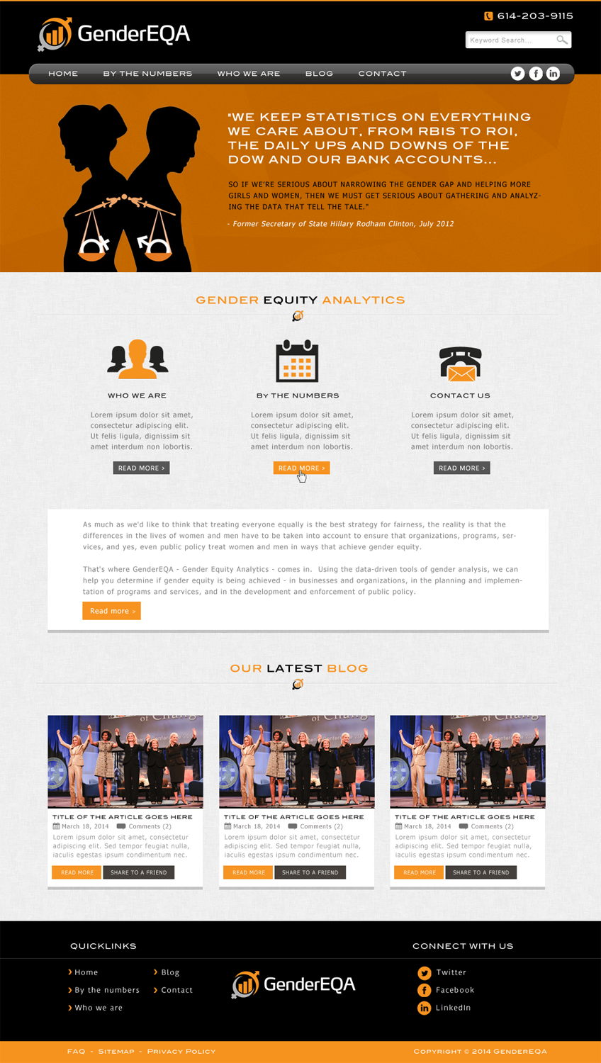 Web Design by JM for GenderEQA | Design #3329886