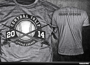 Grand opening for our new little league fields | T-shirt Design by gekgrfx