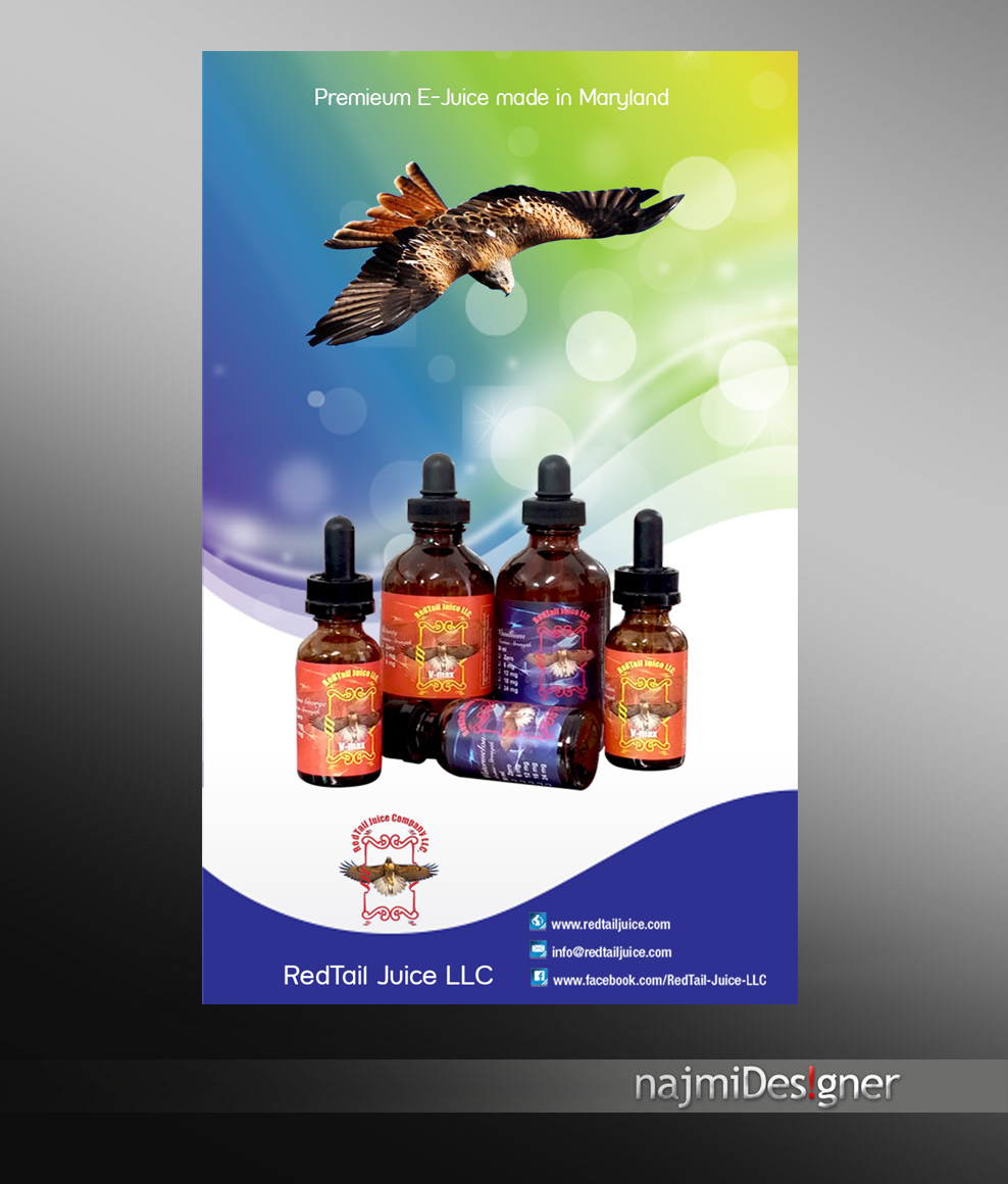 Signage Design by  Najmi for RedTail Juice LLC | Design #5199014
