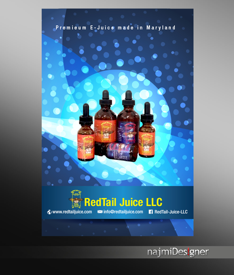Diseño de Señalética por  Najmi para RedTail Juice LLC | Diseño #5203407