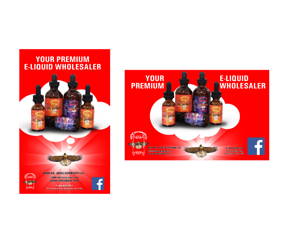 Signage Design by GliderGraphx for RedTail Juice LLC | Design #5202449