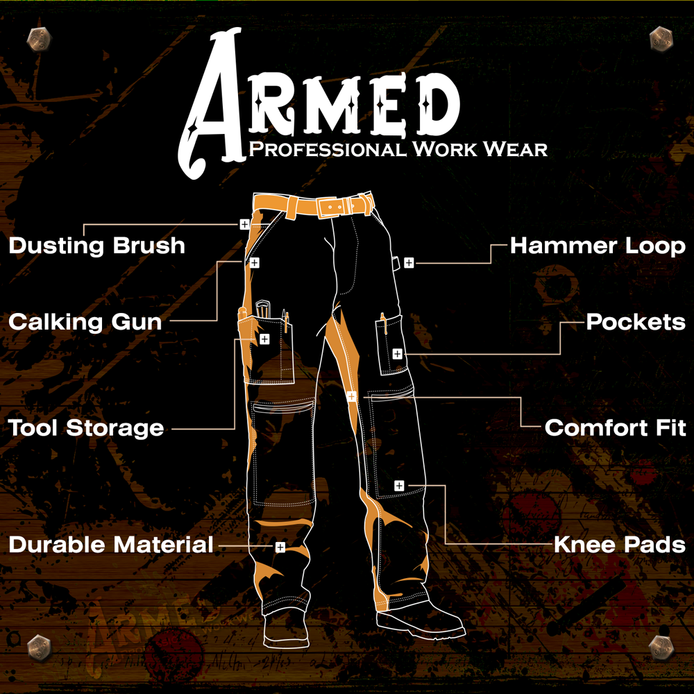 Sticker Design by Dizahyn for Armed Work Wear | Design #3385598