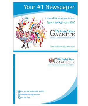 Postkarten-Design von Satyajit Sil Creations für The Forked River Gazette | Design: #3376828