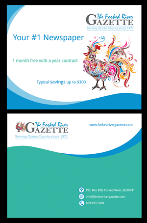Postkarten-Design von Satyajit Sil Creations für The Forked River Gazette | Design: #3387111