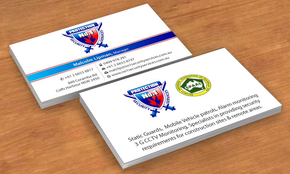Diseño de Tarjeta de Presentación por Sbss para No. 1 Security Services Pty Ltd | Diseño #3309423