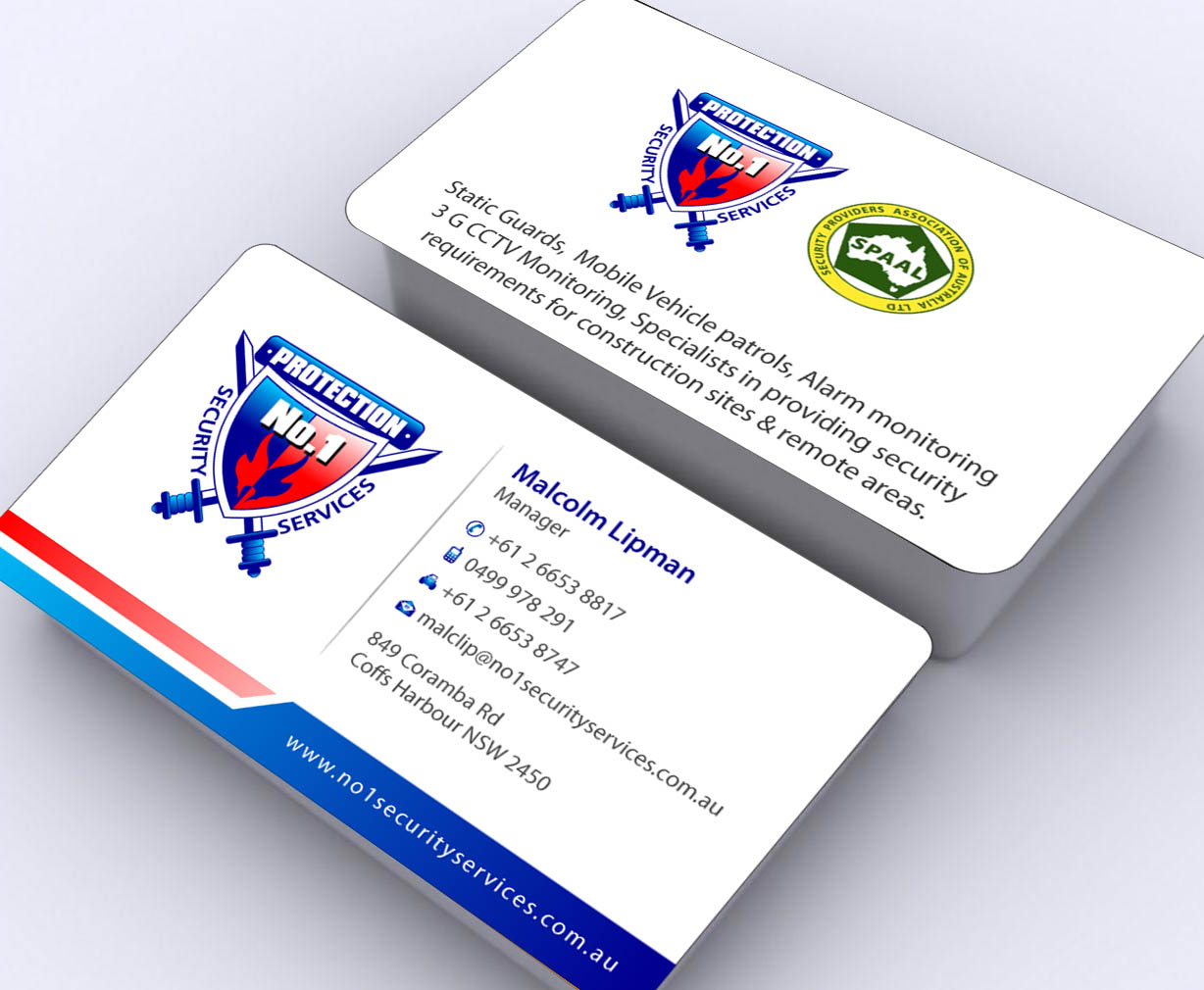 Design de Carte de Visite par Sbss pour No. 1 Security Services Pty Ltd | Design #3309457
